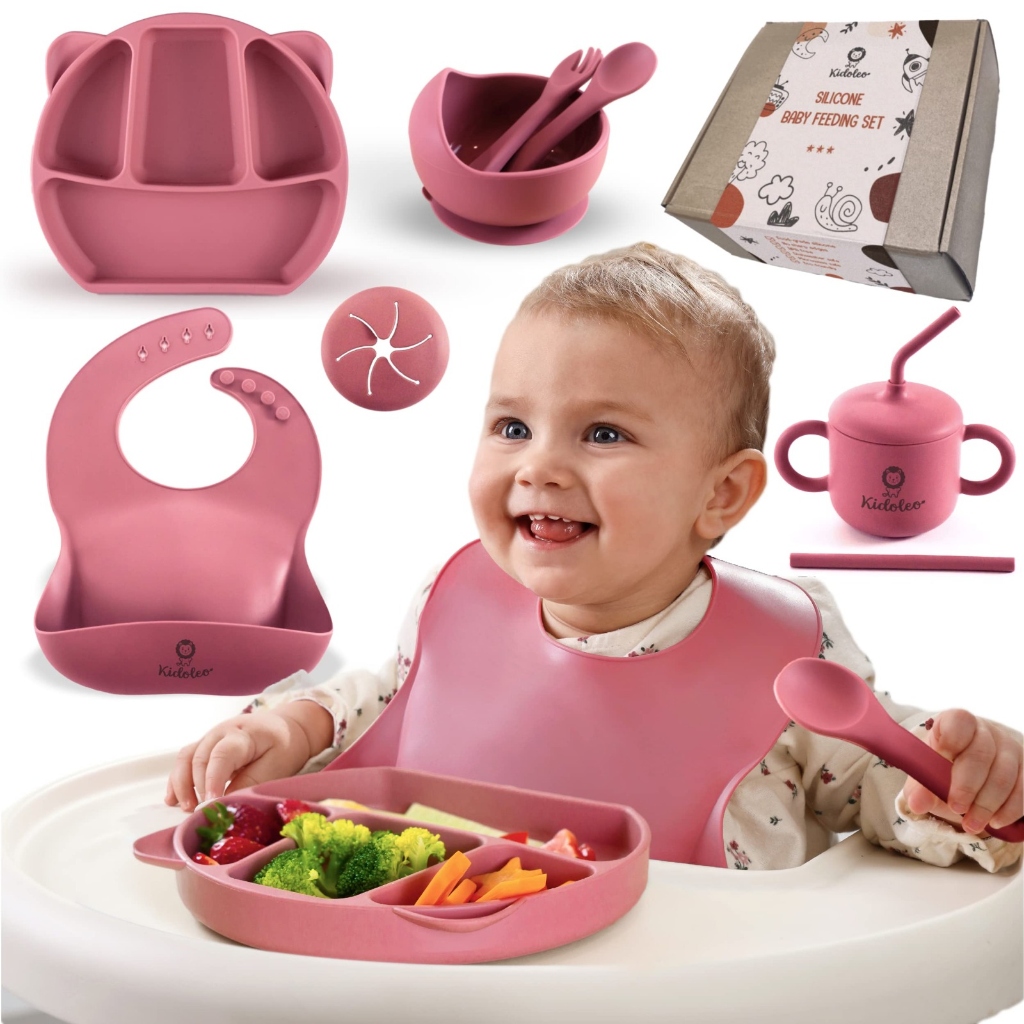 Kidoleo™ PureSilicone 8-Piece Feeding Set